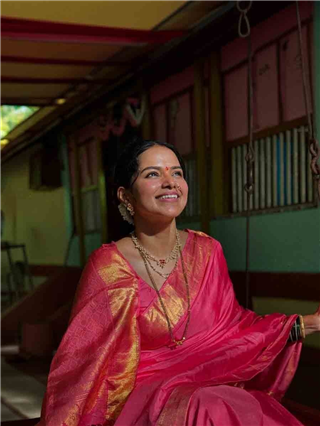 Titeekshaa Tawde : गुलाबी साडी आणि लाली लाल लाल... - Marathi News | Titeekshaa Tawde : गुलाबी साडी आणि लाली लाल लाल... | Latest Photos at Lokmat.com